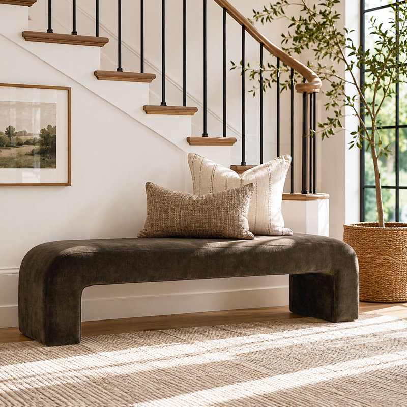 Banc en tissu 70 po, Brown