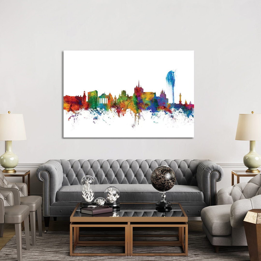 Geneva, Switzerland Skyline by Michael Tompsett - Wrapped Canvas Gallery-Wrapped Canvas Giclée