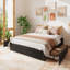 Lit plateforme avec 2 tiroirs de rangement et 4 points de fixation-336311297-336311298