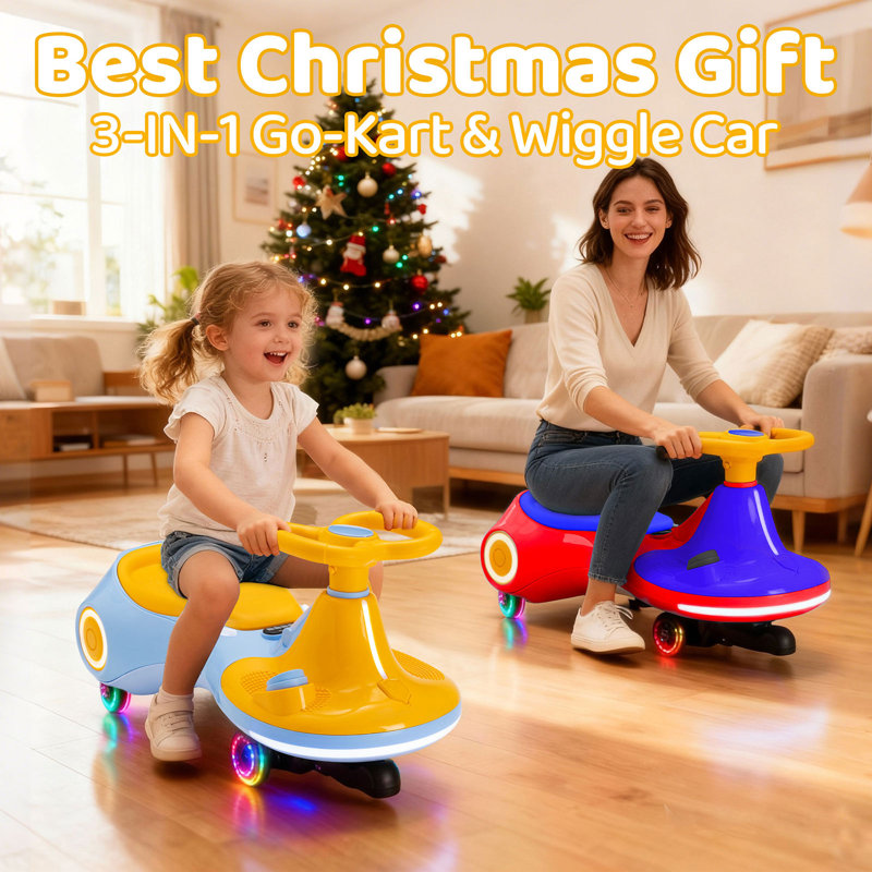 Ride‑on Toy DollaDash Battery Powered Ride On, Yellow/Blue