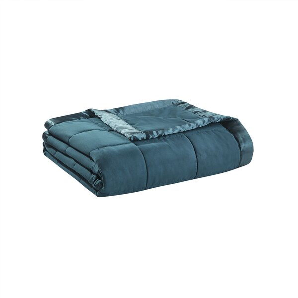 Alcott Hill® Windom Lightweight Down Alternative Blanket with Satin ...