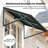 Powder-coated Metal Frame Standing Seam Fixed Window Awning All Weather Protection Door Canopy for Entrance, Windows, Porches, Balconies-126954203-126954196