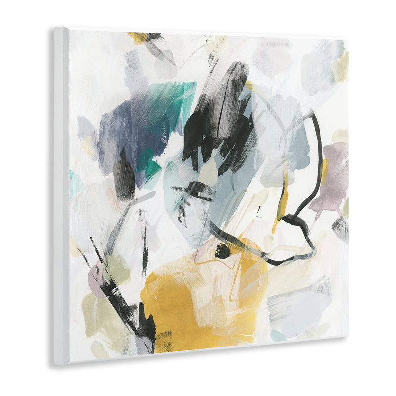 «Chaotic Abstract Yellow Accent», art mural par June Erica Vess