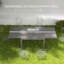 Table de salle à manger extensible pour patio / extérieur, table de patio / d'extérieur à cadre en aluminium de 41 à 83 po avec plateau en acier effet bois, table de patio extensible pour 6 à 8 personnes