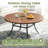 7 Pieces Patio Round Table Outdoor Dining Set With Swivel Chair-103707626-103707623