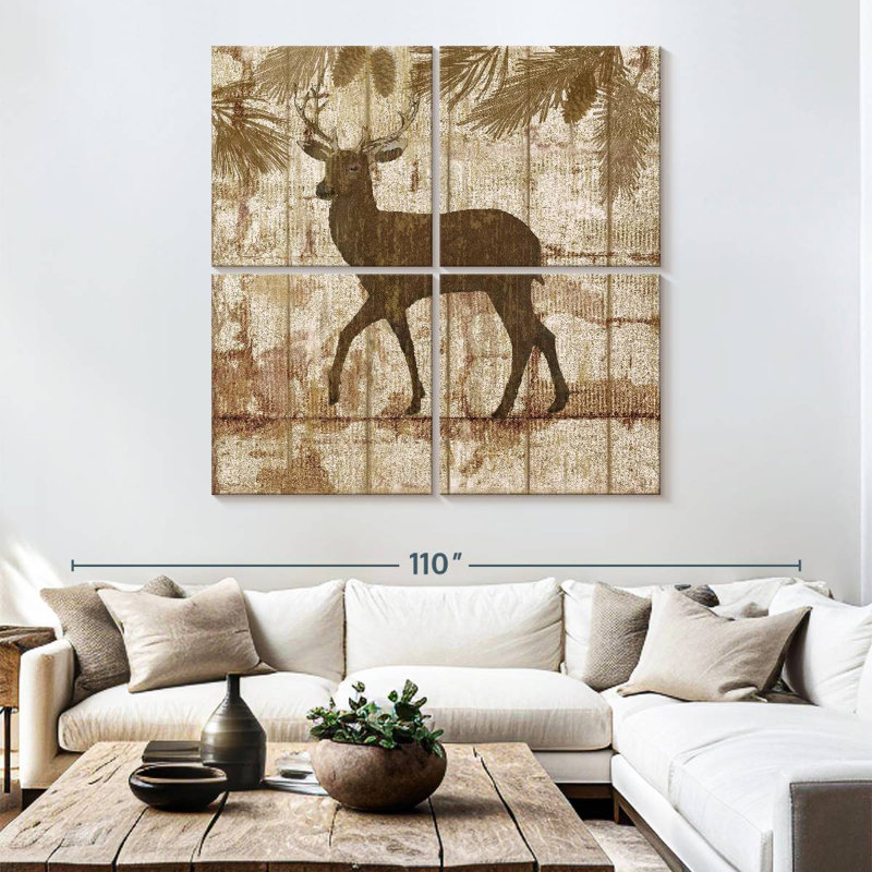 Brampt Deer Crossing, 74" H x 74" W