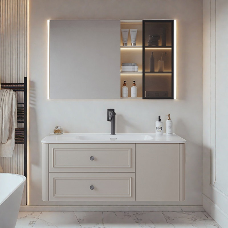 Armoire de salle de bain légère et luxueuse