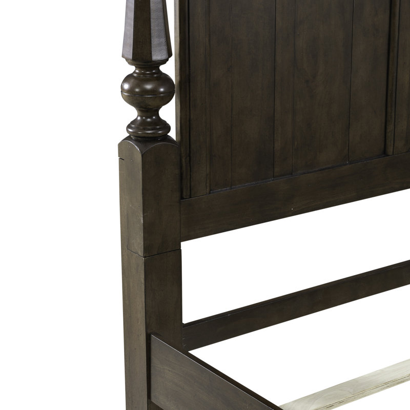 Ensemble de lit à baldaquin, commode et miroir, ensemble de chambre à coucher Tawona, Très grand
