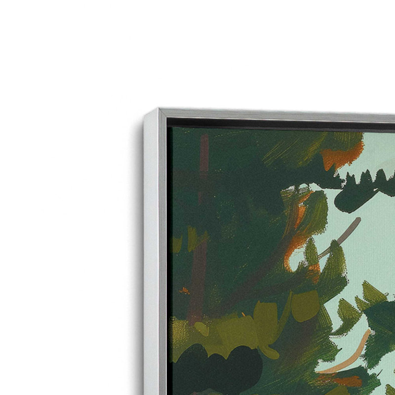 Ensemble 2 pièces Seacliff Whispers On Canvas par Azure Artisanal Studio, Cadre flottant en chrome poli
