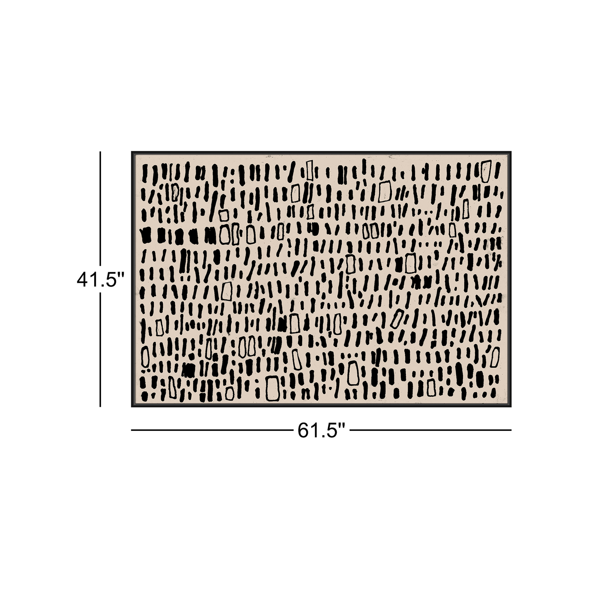 Timber Solid Wood Rectangle Acrylic Painting Print , Black, 41.5" H x 61.5" W