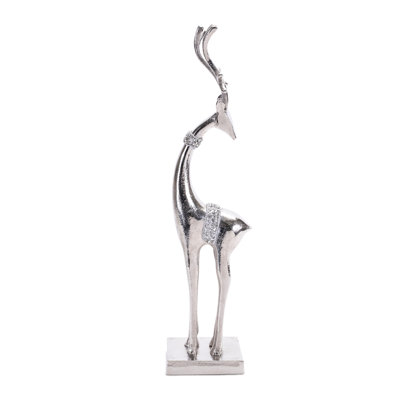 Cerf en aluminium et aluminium (ensemble de 2)