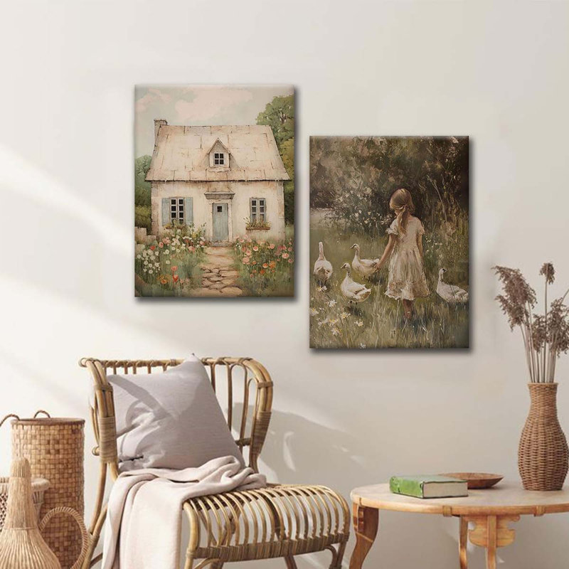 2 Piece Wrapped Canvas Print, 60 cm H x 80 cm W