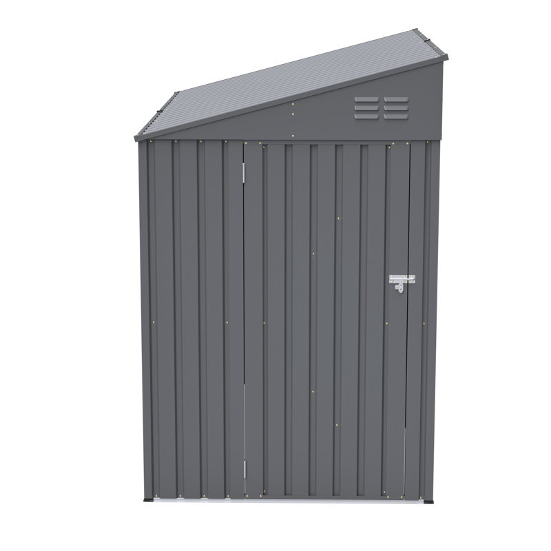 Remise de rangement extérieure 4 * 7 pi avec des utilisations multifonctionnelles et une construction durable - idéale pour l'organisation de la cour