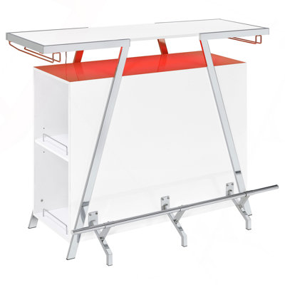 Cabinet Wine White High Gloss With Led