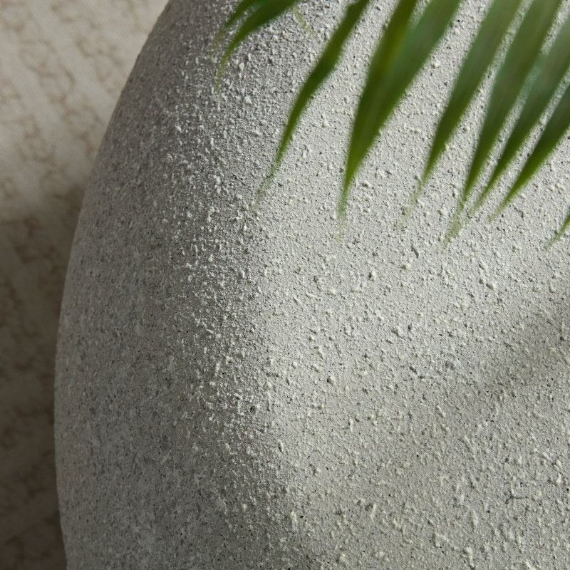 " fibreglass elliptical coffee table | vintage matte rocks design | irregular centre table | no assembly required