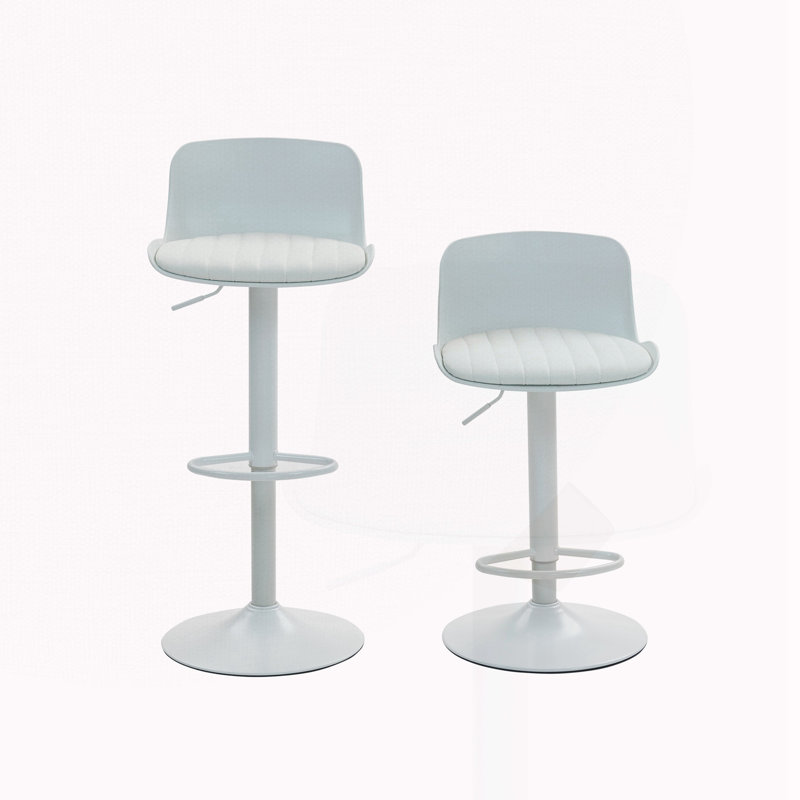 Bar Stools Set of 2, White