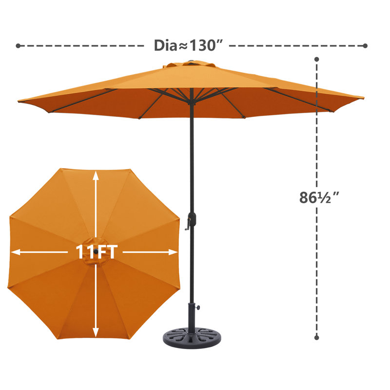 Parasol de marché 11 pi Gina, Orange