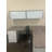 City View Flip Up Wall Mounted Storage Unit with Frosted Glass Door, 17.25"H x 35.5"W, Grey Oak -1216969347