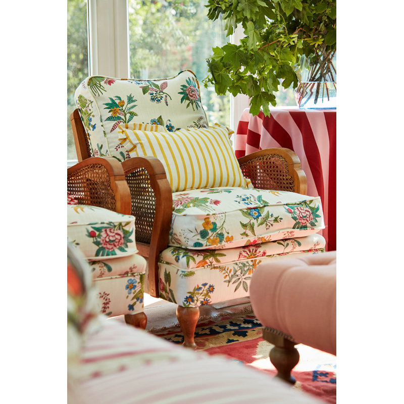 Woodland Floral Fabric, Peridot/Ruby/Pearl