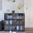 Glass Door Shoe Box Shoe Storage Cabinet With RGB Led Light-914070489-914070488