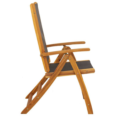 Chaise de jardin pliante en bois massif d'acacia