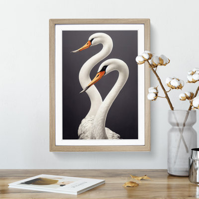 Two Pretty Swans - Wall Art
