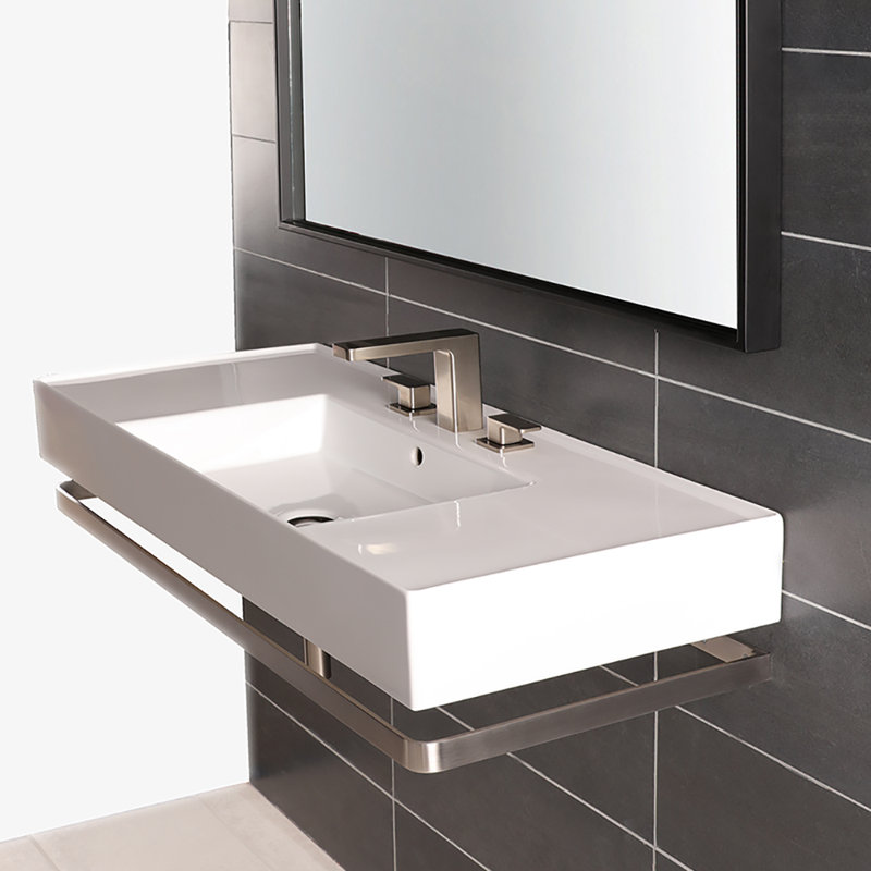 Aqua Towel Bar, Brushed Stainless Steel