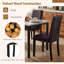Ensemble de chaises de salle à manger avec pieds en bois, garniture cloutée, siège et dossier rembourrés-312847978