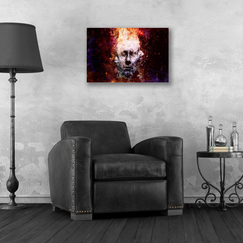 «All My Face» par Mario Sanchez Nevado, art mural en verre acrylique, H 16 po x l 24 po x P 0,2 po