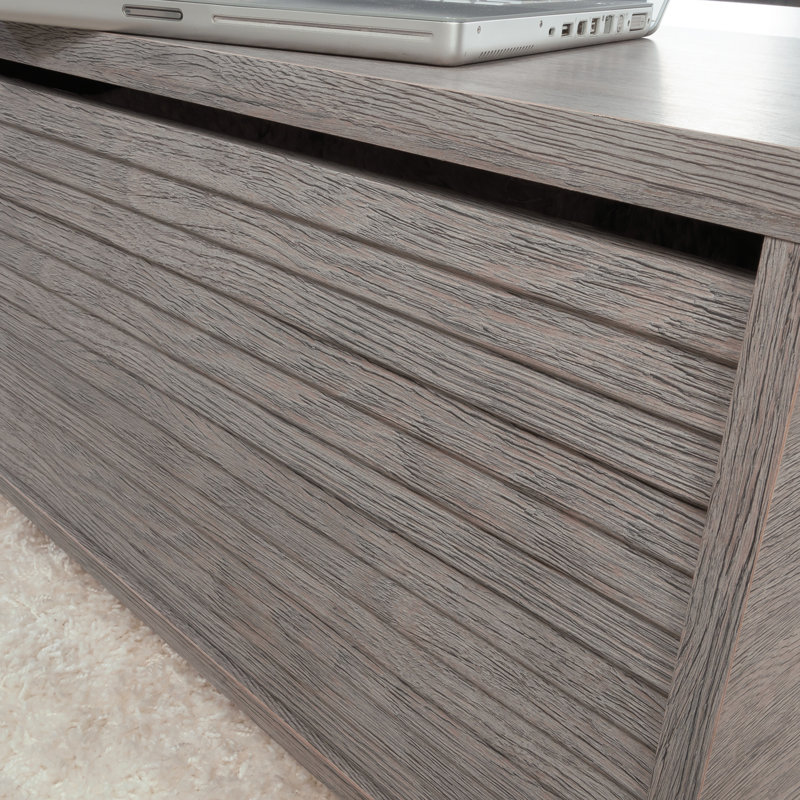 Table basse à plateau relevable, finition brune