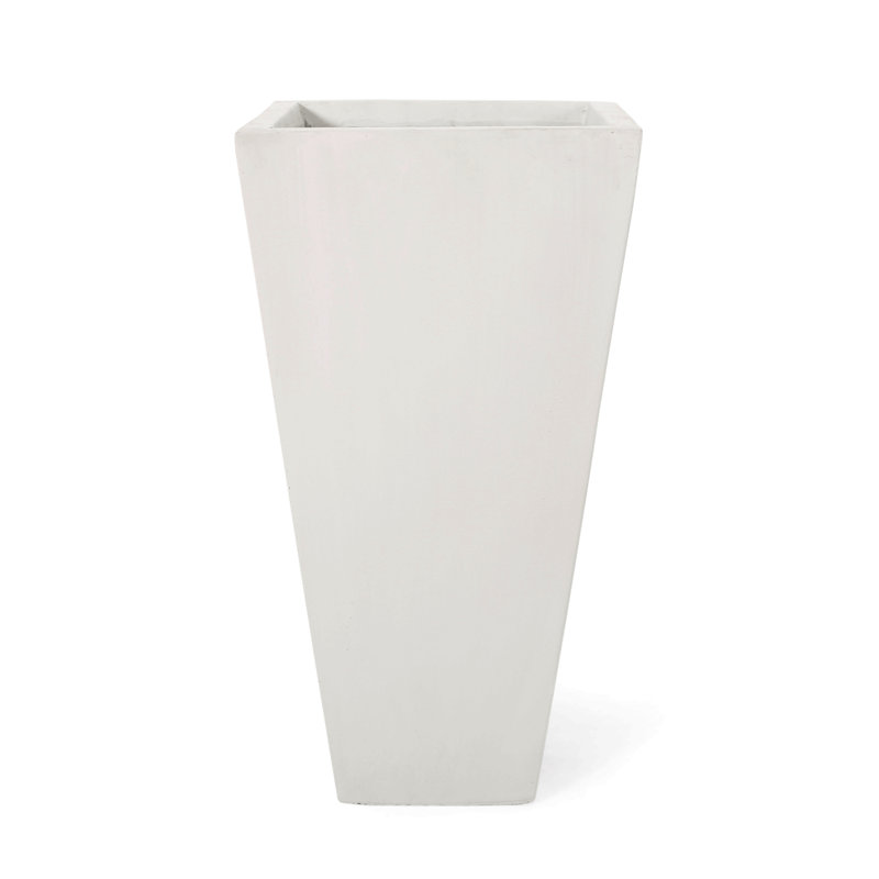 Petit pot à fleurs 13 po Mgo, 24.75" H x 13" W x 13" D, Matte White
