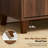 Sideboard with Adjustable Shelf & 3 Drawers, Modern Style Buffet Cabinet-1709444925