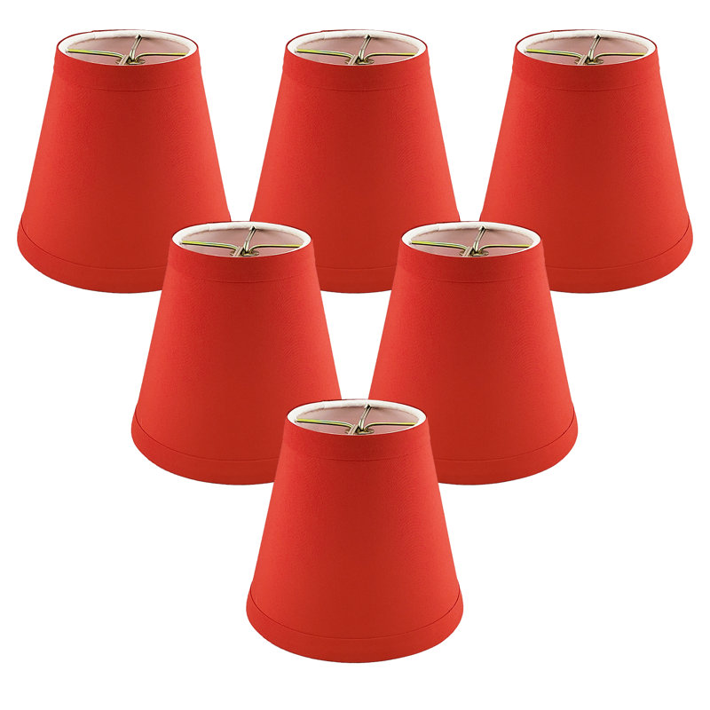 Abat-jour empire H 4,5 po x l 5 po Shantung, Rouge