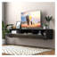 Meuble audio-vidéo mural moderne avec rangement - meuble télé flottant pour salon, noir