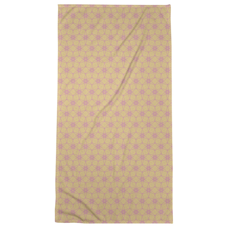 Katelyn Elizabeth Cotton Blend Beach Towel, Yellow/Pink