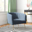 Fauteuil club capitonné gris et or 30 po Rania-111862504