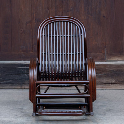 Natural agate rattan balcony casual rocking chair