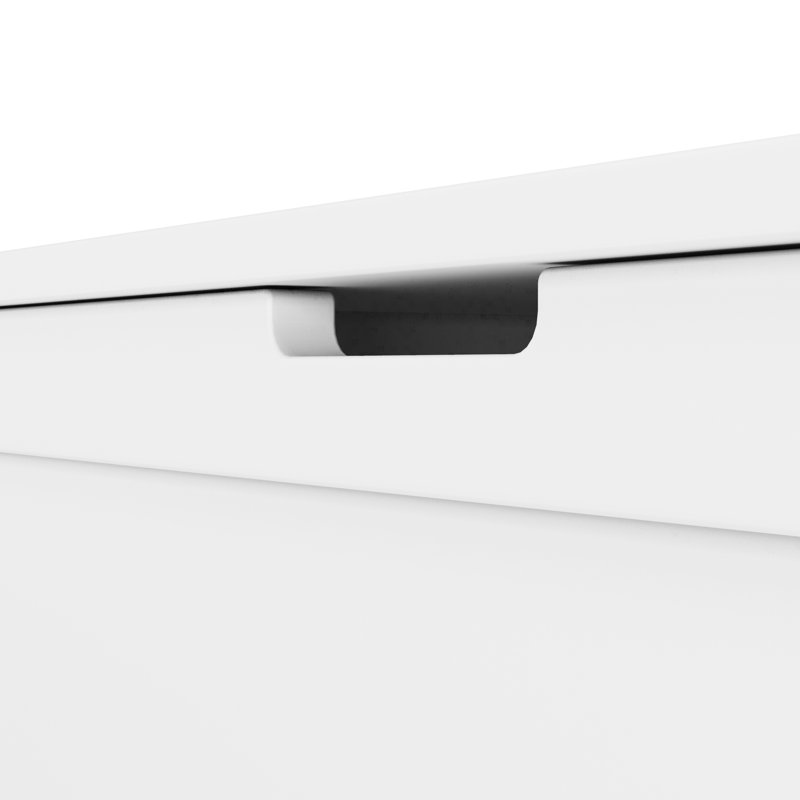 33” Harmony toy storage bench, Blanc mat
