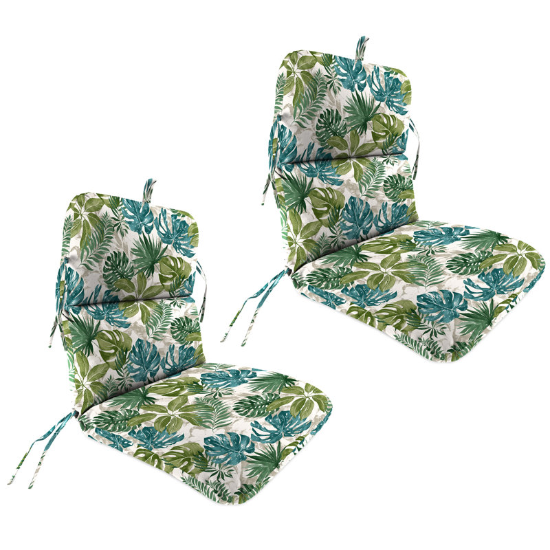 22" x 45" Outdoor Chair Cushion with Ties and Loop (Set of 2)
