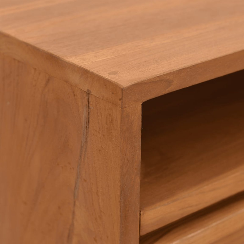 Solid Wood Teak Console Table Desk,  43.3" H x 31.1" W x 11.8" D
