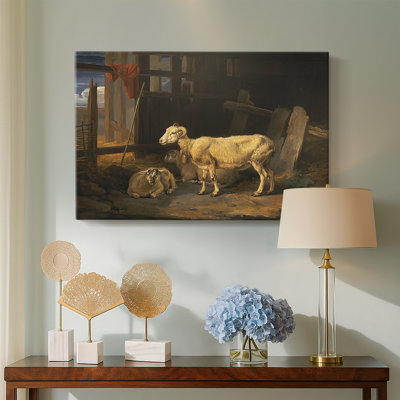 Sheep in a Stable-James Ward-Gallery Wrapped Canvas-c. early 19th Century