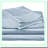 Luxury Sateen Soft Cotton Sheets Set - 600 Thread Count, Long Staple, Hotel Collection Bedding, Smooth & Breathable, Light Blue Solid, Queen Size