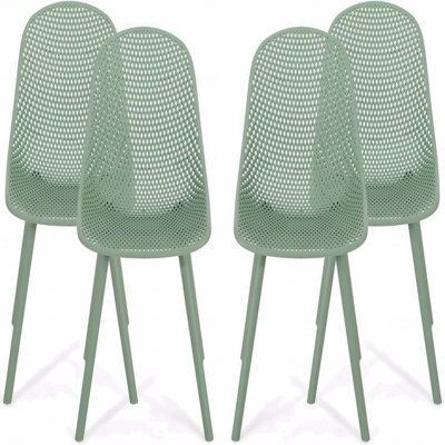 Ensemble de 4 chaises de patio d'extérieur