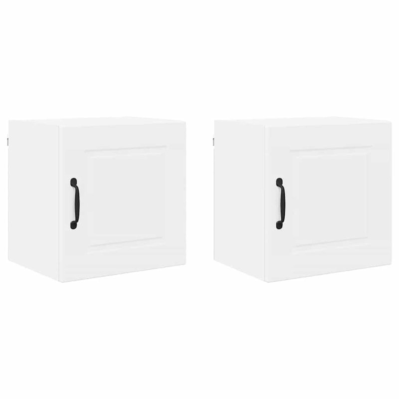 Vidaxl Kitchen Wall Cabinet 2 Pcs Concrete Grey 50 X 31 X 40 Cm, 40cm H x 40cm W x 31cm D, White