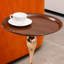 Tail End Table, Round Coffee Table For Office, Rust Treatment, Practical Furniture Modern Metal Side Courtyards, Elegant Accessory Piece, Versatile Use Option-1266106561
