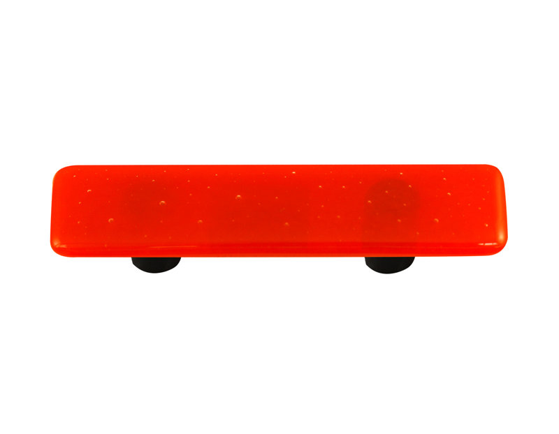 Poignée barre 3 po Solids, Rouge tomate, Noir