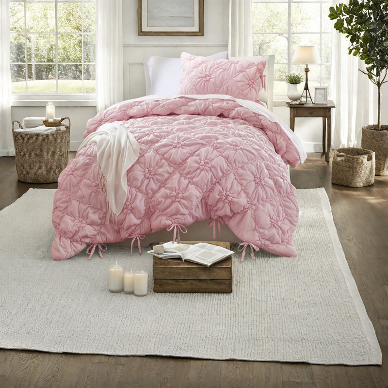 Cozy Floral Bedding Sets, Microfiber Soft Twin, Chic Style Home