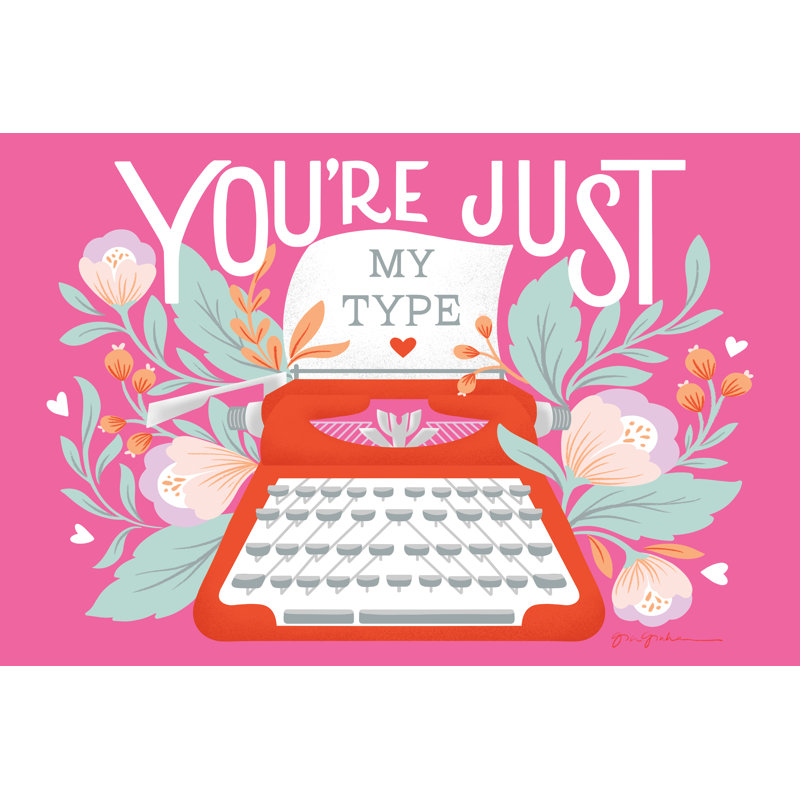 Just My Type I by Gia Graham - Wrapped Canvas Art Prints, 30cm H x 46cm W x 3.8cm D