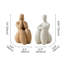 Ensemble de 2 sculptures abstraites de statues féminines - statues en résine boho