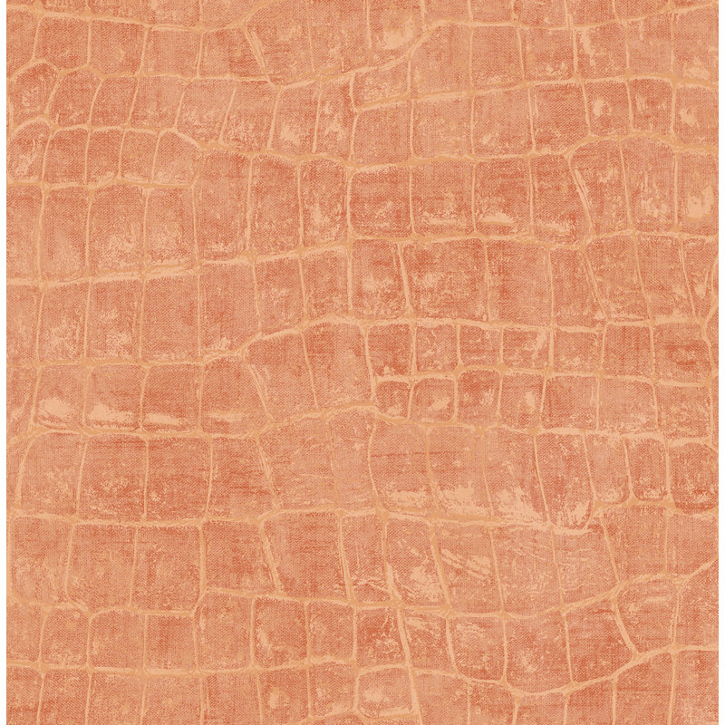 Rouleau de papier peint L 33 pi x l 20,5 po Pevensie, Orange rouillé